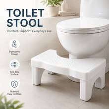 Premium Toilet Stool Squat For Adults, Non-Slip Squatting Poop Stool For Bathroom, Portable , 7 Inch Potty Foot Step - View 1