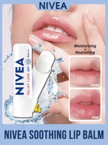 NIVEA Balsem Bibir yang Menenangkan, Melembapkan dan Menutrisi, Mengunci Kelembapan, Hidrasi Tahan Lama, Memperbaiki Bibir Kering, Memudarkan Garis-garis Bibir, Melindungi Bibir, Formula Bebas Minyak, Mudah Diserap, Desain Portabel, Melembapkan 24 Jam, Formula Lembut, Serbaguna, Cocok untuk Semua Jenis Kulit, Menutrisi Bibir Kering, Perawatan Harian, Gunakan Sebelum Makeup, Perbaikan Semalaman - Menenangkan - View 1
