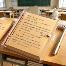 120 pages Cahier à feuilles mobiles  souple transparent format A5, avec lignes perforées, reliure spirale amovible, conception imperméable - parfait pour les fournitures de bureau quotidiennes et le style minimaliste, également adapté aux étudiants, un choix idéal pour la rentrée scolaire. - Multicolore - Voir 19