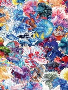 50pcs Guppy Stickers, Transparent PET Waterproof Self-Adhesive Fish Decals, Suitable For Scrapbooking, Phone, Laptop, Water Bottle - Multicolor - View 11
