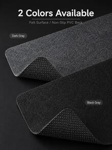 1pc Felt Computer Desk Mouse Pad, Multiple Sizes Available, Minimalist Solid Color Extra Wide Keyboard Desk Mat, Dotted Non-Slip Bottom Office Study Gaming Desk Pad, Suitable For Desktop Computer/Laptop/Keyboard Mouse Combination Use - View 3