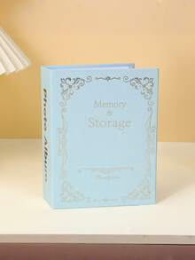 1pc Gold Foil Cover Insertable Photo Album With Inner Pages, Portable Photo Book, Family Memory Photo Storage Collection Album, Home Decor Gift, Birthday Gift, Couple Wedding Anniversary Photo Storage Book - Multicolor - View 5