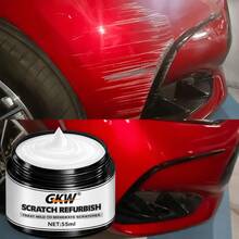 GKW 專業級汽車刮痕修復蠟－快速拋光恢復鏡面光澤｜可用海綿或布輕鬆擦拭｜適用於汽車、卡車、SUV、摩托車、船隻與露營車漆面｜有效淡化淺層刮痕｜持久亮澤光澤 - 55毫升+海綿 - 查看 3