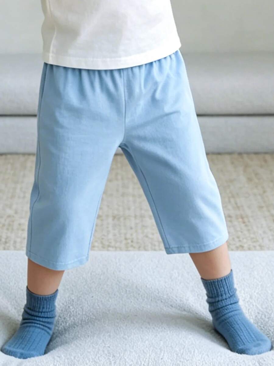 Balabala Unisex Home Pants, Soft And Comfortable Fabric, One Size, Casual Summer Loungewear - Lake Blue - View 1
