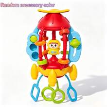 1pc Montessori Baby Pull String Toy - Baby Sensory Activity Cube, Fine Motor Skills, Baby Car, Airplane And Stroller Travel Toy, Airplane Travel Essential, Soothing Pull-And-Play Early Education Interactive, Some Parts Random Color, Suitable For 10 Months+ Toddlers Car Airplane Travel Gift, Birthday Gift - Multicolor - View 13