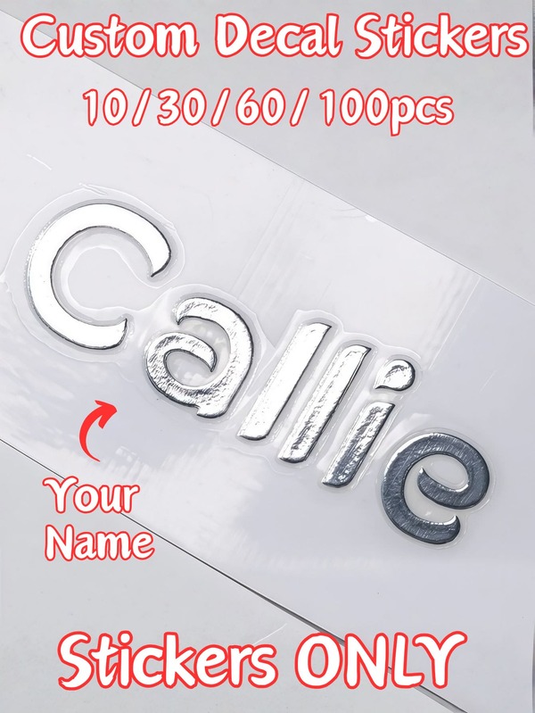 10/30/60/100Pcs Custom Decal StickersPersonalized Gift, Multi-Functional, Decorative, Reusable, Elegant Fashionable, High Quality, Colorful, Modern Unique, Suitable As Gift Boyfriend, Girlfriend, Family, Coworkers, Anniversary, Holiday, Graduation.