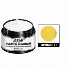GKW 專業級汽車刮痕修復蠟－快速拋光恢復鏡面光澤｜可用海綿或布輕鬆擦拭｜適用於汽車、卡車、SUV、摩托車、船隻與露營車漆面｜有效淡化淺層刮痕｜持久亮澤光澤 - 55毫升+海綿 - 查看 9