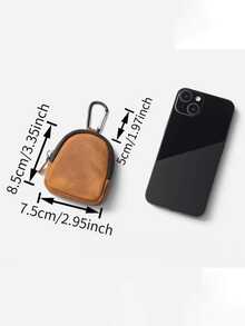 2026 New Luxury Vintage Genuine Leather Key & Coin Pouch, Full Grain Top Layer Cowhide, Unisex Multi-Function Card Holder Storage Bag - Multicolor - View 10