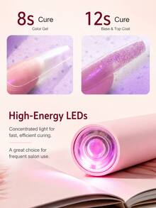 Linterna UV Magnética 3 en 1 para Uñas, Imán de Ojo de Gato Integrado y Luz de Curado. Lámpara de Uñas Portátil de Mano Mini, Imán de Ojo de Gato Incorporado, Curado Rápido de 8s, 2 Modos de Temporizador, Recargable Tipo-C de 180mAh, Con Soporte Giratorio, Adecuada para Arte de Uñas en Casa y Viajes, Regalo de Arte de Uñas para Regreso a la Escuela - Multicolor - Ver 8