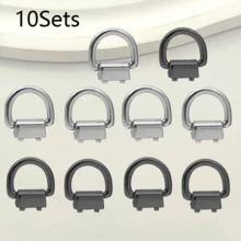 2/4/6/8/10Sets Gold/Silver/Gunmetal Black D-Ring Lobster Clasp, Suitable For Handbags And Crossbody Bags - Wallet Chain Accessories, No Tools Included, Wallet Making, DIY Wallet Making - Multicolor - View 21