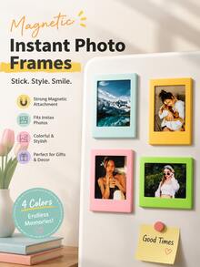 3 Inch Magnetic Photo Frame Creative DIY Magnetic Photo Frame Fun Magnetic Small Photo Frame - Multicolor - View 4