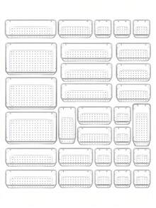 Set Organizer Laci Pcs, Kotak Penyimpanan untuk Sekolah, Boneka Kecil dan Mainan, Organizer Perlengkapan Belajar Transparan, Tersedia Berbagai Set Kombinasi, Baki Organizer Laci Kamar Mandi Multifungsi, Musim Kembali ke Sekolah, Hadiah Natal. - Clear - View 4