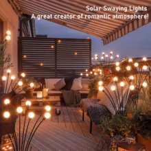 Solar Firefly Lights, Weather-Resistant Outdoor Garden Pathway Lights, Suitable For Yard And Patio, Easy Installation, Hardware Included, IP65 Waterproof, Outdoor Lawn Wedding Decoration, Night Proposal Setup - Solar-powered Firefly Lamps - View 2