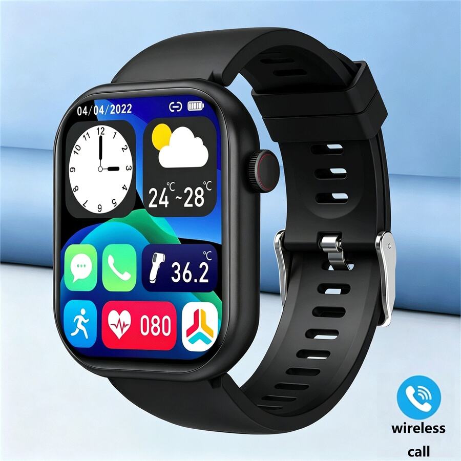 Smartwatch With The Following Functions: Answer Calls, Message Reminders, Music Control, Remote Camera, Pedometer, Calorie Tracking, Multiple Sports Modes, Alarm Clock, Incoming Call And Message Notifications, Compatible With Android And IOS Systems. - Multicolor - View 1