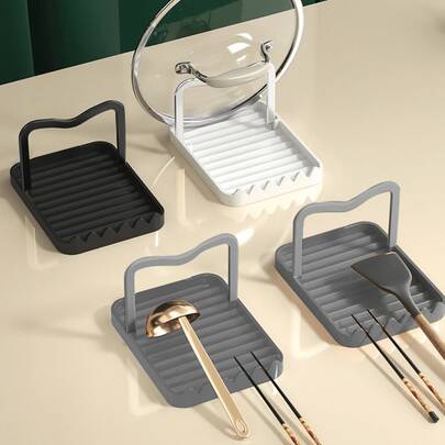 Pot Lid Rack, Countertop, Spatula Rack, Spoon, Shovel Bracket, Multifunctional Drain Rack, Bracket, Kitchen Storage Artifact