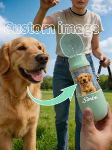 Personalized Custom Pet Dog Water Cup, Portable Pet Travel Cup, Dog Water Bottle, Cat Water Bottle, Travel Water Cup, Suitable For Small Dogs, Outdoor Walking Drinking Supplies - Multicolor - View 1