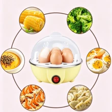 Egg Cooker,Egg Boiler Maker, Boiled Egg Cooker, Egg Steamer, Electric Eggs Boiler Multifunctional Mini Eggs Cooker Steamer Poacher For Kitchen Use (US) - US A Type Plug(110-127V) - View 2