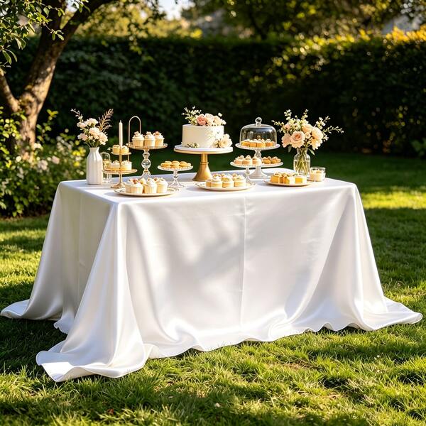 1 pezzo Tovaglia rettangolare in raso 145*180cm/145*260cm in tessuto liscio, adatta per tavolo da pranzo per matrimonio, ricevimento di matrimonio, banchetto e festa (disponibile in più colori)
