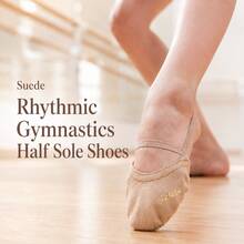 Skin-Tone Artistic Gymnastics Socks, Suede Velvet Half-Foot Professional Training Wear-Resistant Soft Sole Ballet New Style - Apricot - View 2