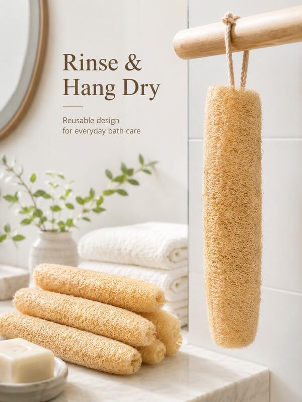 2 PIEZAS/1 PIEZA Esponja de Luffa Natural (Opciones de Corte Entero o Mitad), Exfoliante Corporal Orgánico de Luffa, Cepillo Exfoliante Fuerte para la Espalda en el Baño para Hombres y Mujeres, Ducha Diaria, SPA, Limpieza de la Piel, Cuidado de Belleza, Herramienta de Cuidado Corporal Familiar para Viajes