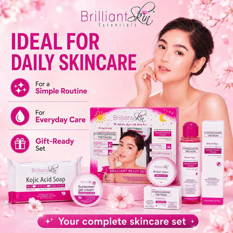 Brilliant Skin Rejuv 套組 原版 4 合 1 煥膚護膚套組,含麴酸皂、防曬霜、美白去斑治療、平滑肌膚護理 - Rejuv Set - 查看 1