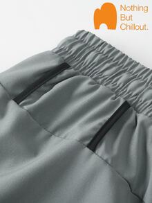 NBCT Men's 2-In-1 Sports Shorts, Summer Tight Inner Lining Anti-ExposureBermuda Shorts, Fitness Running Training Drawstring Outdoor Functional Shorts - Light Grey - View 5