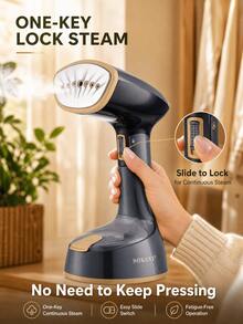 SOKANY SK-3065 Setrika Uap Genggam Portabel 1470W, Keluaran Uap Cepat 20 detik, Penghilang Kerut, Cocok untuk Rumah, Perjalanan, Semua Jenis Kain Pakaian - Hitam - View 10
