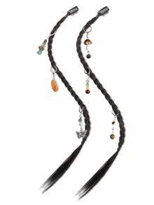 2pcs 20 Inch Forest Dreadlocks, Synthetic Hair Braids, Vintage Box Braids, Long Boxing Braids Hair Accessories - Multicolor - View 12