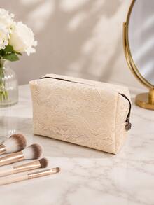1 Chinese-Style Lace Cosmetic Bag - Large Capacity, Breathable, Travel Storage And Toiletry Bag, Portable And Multi-Functional, Suitable For Outdoor Travel, Cosmetics, Lipstick Storage - Multicolor - View 2