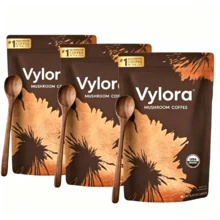 Vylora Make Your Day - Mushroom Coffee With 6 Adaptogenic Mushrooms And MCT Oil For Better Energy, Focus, Digestion, Lmmunity With Turkey Tail, Shiitake, Lion's Mane - 1PCS - 查看 1