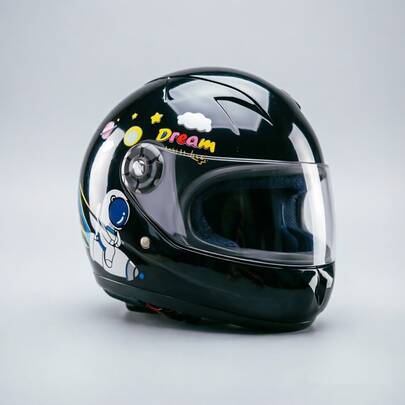 Casco de moto infantil con dibujos animados, casco integral juvenil, casco todoterreno para moto de calle/motocross/ATV con certificación DOT, casco integral ligero para niños.