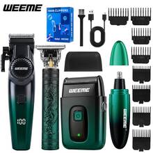 WEEME 4-In-1 Professional Men's Grooming Kit - Electric Shaver, Beard Trimmer, Nose Hair Trimmer, USB Rechargeable, Powerful & Precise Cutting - Multicolor - View 3