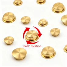 360°Rotation Smooth Spin Mechanism Spinner For Jewelry Making Nail Decoration,Mini Metal Rotating Bearings For DIY Handmade Crafts Paper Cards Scrapbooking,For School Projects, Invitations, Parties, Jewelry/Nail Decorations, And More. - Gold - View 2