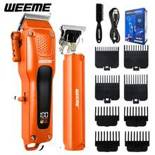 WEEME 4pcs/3pcs/2pcs Men's Professional Electric Shaver Set, With LED Display, Wireless Hair Clipper Shaver Beard Trimmer, Men's Hair Clipper Barber Scissors Set Gift - View 8