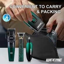 WEEME 4-In-1 Professional Men's Grooming Kit - Electric Shaver, Beard Trimmer, Nose Hair Trimmer, USB Rechargeable, Powerful & Precise Cutting - Multicolor - View 9