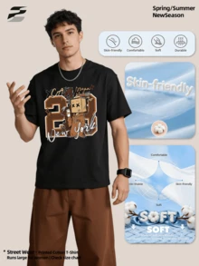 Men T-Shirts - Black - View 5