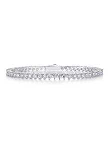 925 Sterling Silver D-Color Moissanite Tennis Bracelet, Luxury Bridal Jewelry, Gift For Proposal, Wedding, Birthday & Anniversary - Silver - View 15