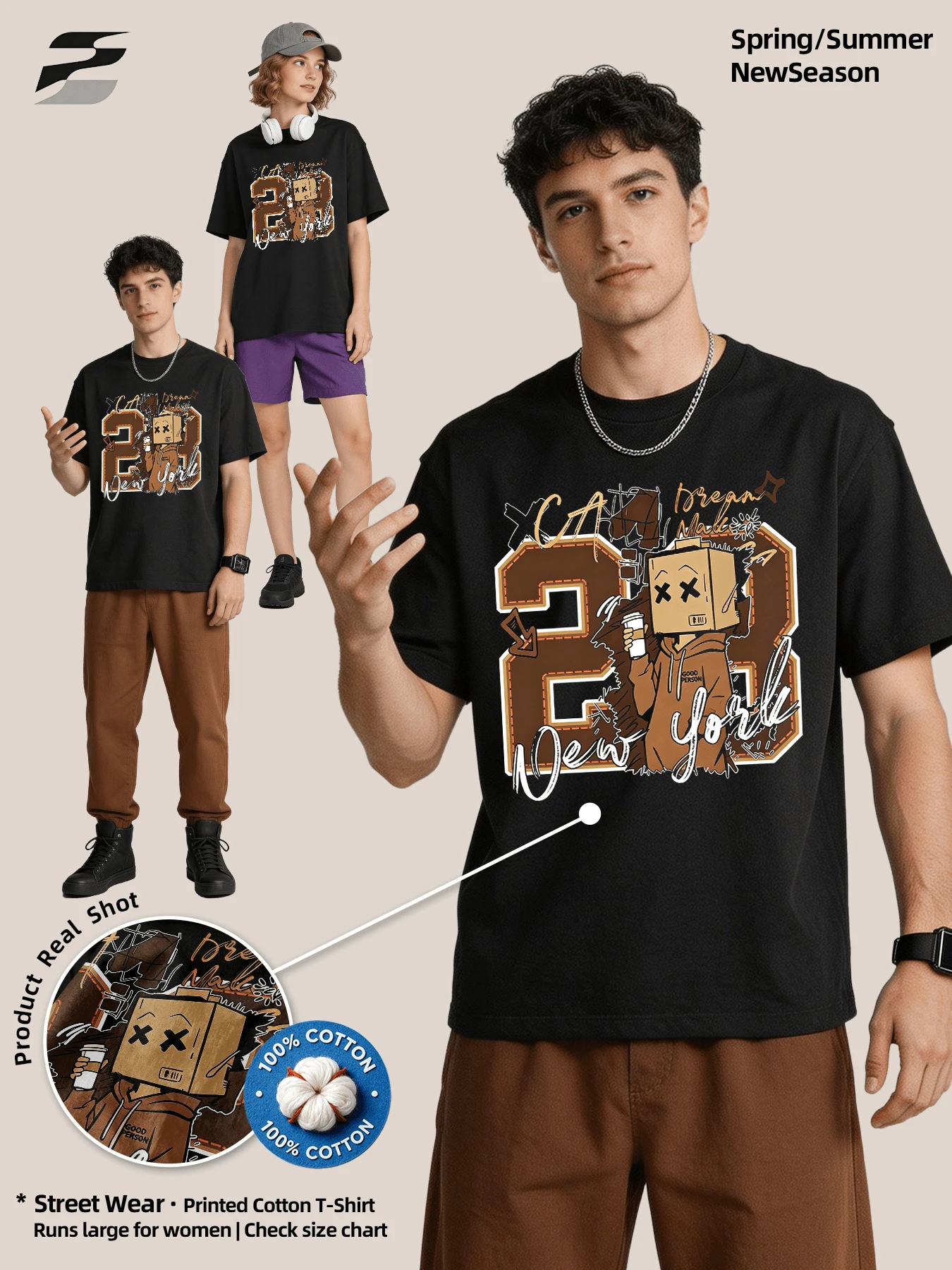 Men T-Shirts - Black - View 1
