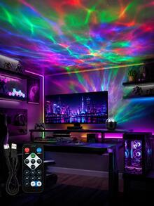 RGB Atmosphere Lamp With Remote Control, LED Northern Lights Projector For Room Holiday Decoration - Multi-color light - View 3