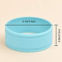 1pc Personalized Bottle Label, Reusable Silicone Non-Slip Name Band, Suitable For Bottles, Water Cups, Applicable For Classroom, Home, Dining Table, Customized Bottle Label - Multicolor - View 7