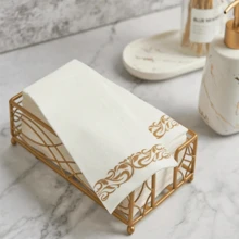 20-100pcs Linen Texture Disposable Bathroom Napkins/Guest Towels, Soft Absorbent Disposable Hand Towels, Suitable For Bathroom, Party, Wedding, Dinner, Gold, 12 X 17 Inches - Gold - View 4