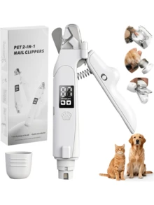 2-In-1 Pet Nail Clipper And Nail File With LED Light, Trimming And Vein Illumination, Built-In Grinding Head For Dogs And Cats - View 2