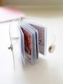 1Pc Mini 2-Inch Inset Photo Album With Keychain,ID Photo Graduation Card Storage Album,Portable Pocket Picture Holder For Photo Collecting,Gift - Multicolor - View 7