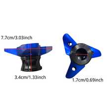 1 Pair CNC Aluminum Alloy Motorcycle Front Fork Cups | 3-In-1 Rotating Dart Spinner Handlebar Plugs & Rearview Mirror Hole Covers | Heavy Duty Universal Scooter Motorcycle Modification Accessories - A - View 2