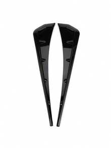 2pcs Glossy Black Shark Gill Side Fender Vent Trim, Self-Adhesive No-Drill Air Blade Decorative Sticker, Sport Racing Car Modification Accessory, Universal For Sedan, SUV, CUV, Car Modification Decoration, Suitable For Car Enthusiasts - A - View 11