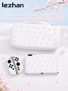 1pc Pink Bow Design Protective Case, Compatible With Switch 2nd Gen (2025), For Switch NS/Switch OLED/Lite, Suitable For Switch 2 Game Console Accessories, Storage Bag, Switch Protective Case, Romantic Gift For Switch Players - Multicolor - View 1