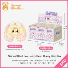 San Xiao Mao Samuel Candy Heart Rabbit Series Animal Shaped Pendant Blind Box, 6 Regular Styles + 1 Hidden Style, Random Surprise Style, Sweet Candy Style Figurine Desktop Decoration, Girl/Student/Friend Birthday Holiday Gift [Non-Plush Filled] - Multicolor - View 11