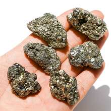 1pc Natural Pyrite Cluster Chalcopyrite Ore, Asymmetric Raw Mineral, Iron Ore Stone, Healing Energy, Suitable For Home Aquarium Decoration, Enhances Willpower And Manifestation Ability - Pyrite - View 1
