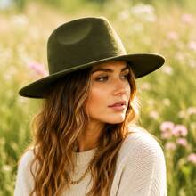 JEWELRYWE Fedora Hat For Men And Women, Classic Felt Hat, Panama Hat, Suitable For Camping Party Weddings Church Events, Thanksgiving Christmas Gifts - 黑色 - 查看 5