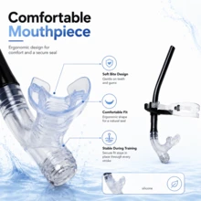 1pc Front-Mounted Swimming Training Snorkel With Soft Silicone Mouthpiece And Bottom Drainage Valve, Center-Mounted Snorkel, Suitable For Lap Swimming, Freestyle Practice, Pool Training, Triathlon Training, Beginner Technique Training, Adult And Youth Equipment - Multicolor - View 5